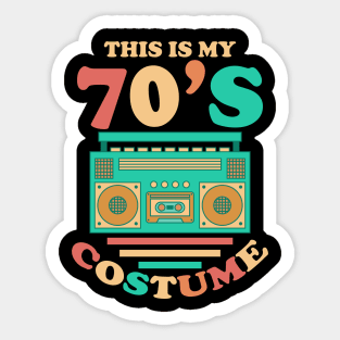 This Is My 70s Costume Shirt 1970s Retro Vintage 70s Party Sticker